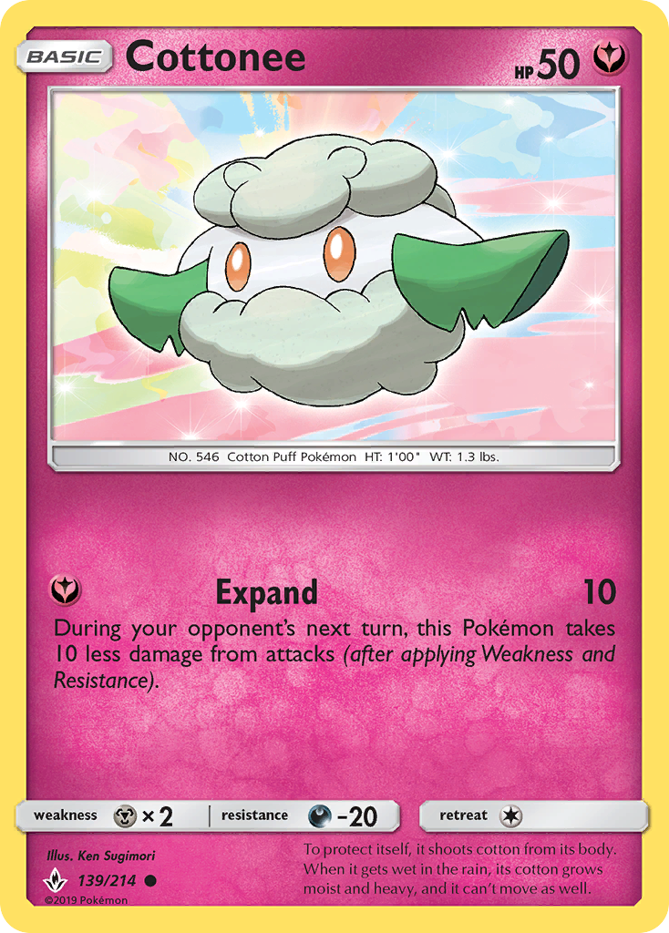 Cottonee (139/214) [Sun & Moon: Unbroken Bonds] - Destination Retro