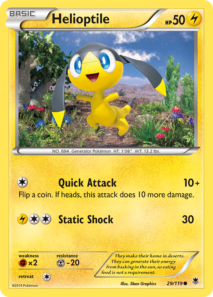 Helioptile (29/119) [XY: Phantom Forces] - Destination Retro