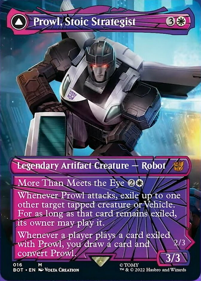 Prowl, Stoic Strategist // Prowl, Pursuit Vehicle (Shattered Glass) [Universes Beyond: Transformers] - Destination Retro