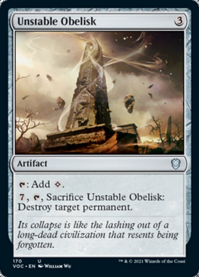 Unstable Obelisk [Innistrad: Crimson Vow Commander] - Destination Retro