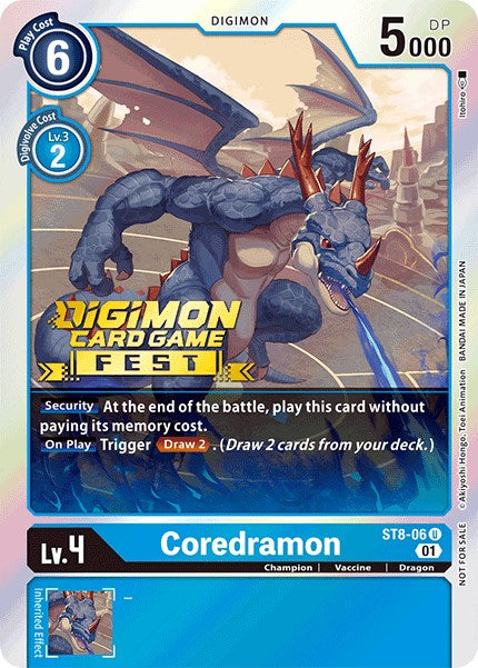 Coredramon [ST8-06] (Digimon Card Game Fest 2022) [Starter Deck: Ulforce Veedramon Promos] - Destination Retro