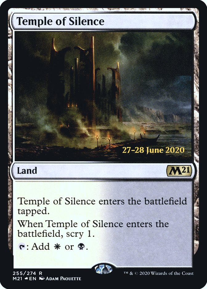 Temple of Silence  [Core Set 2021 Prerelease Promos] - Destination Retro