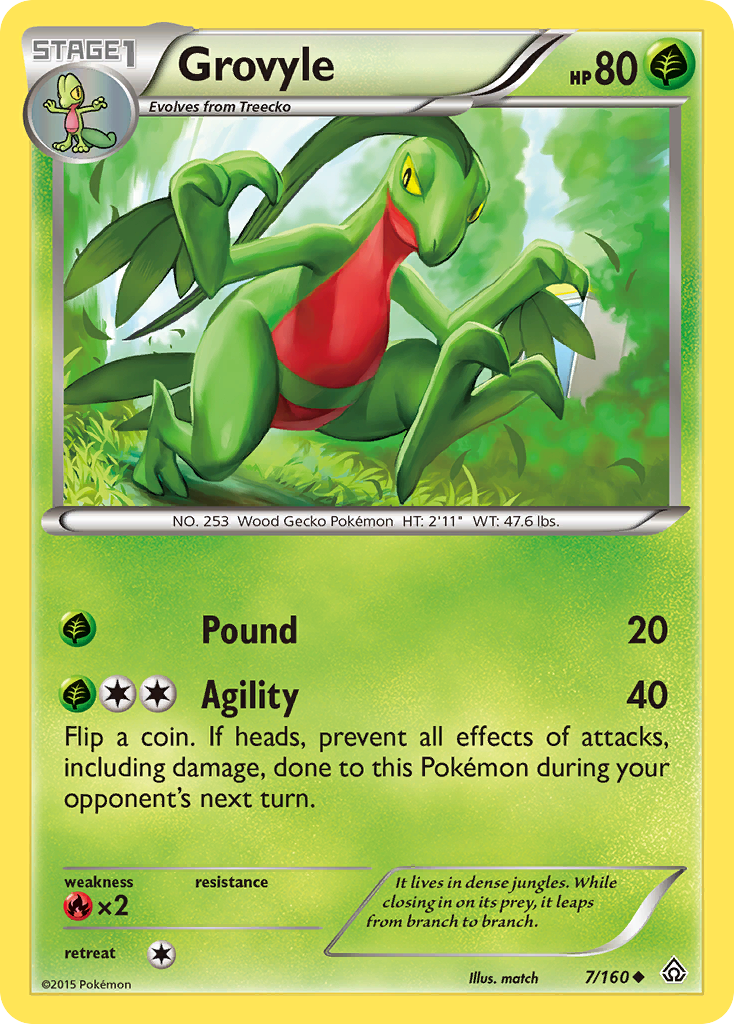 Grovyle (7/160) [XY: Primal Clash] - Destination Retro
