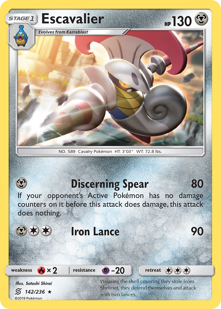 Escavalier (142/236) [Sun & Moon: Unified Minds] - Destination Retro