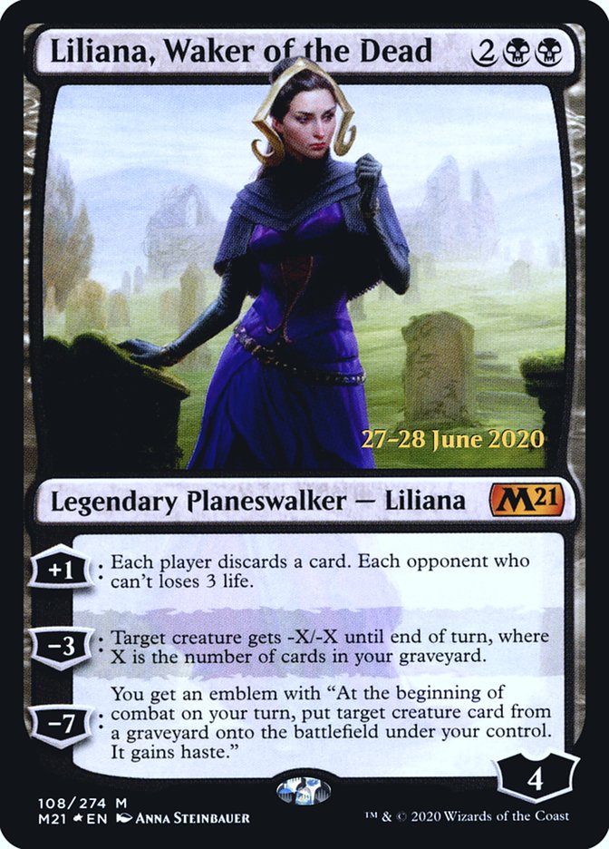 Liliana, Waker of the Dead  [Core Set 2021 Prerelease Promos] - Destination Retro