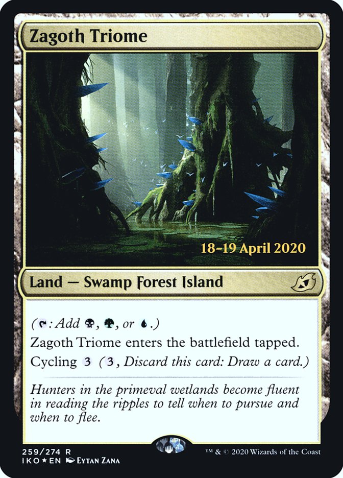 Zagoth Triome  [Ikoria: Lair of Behemoths Prerelease Promos] - Destination Retro