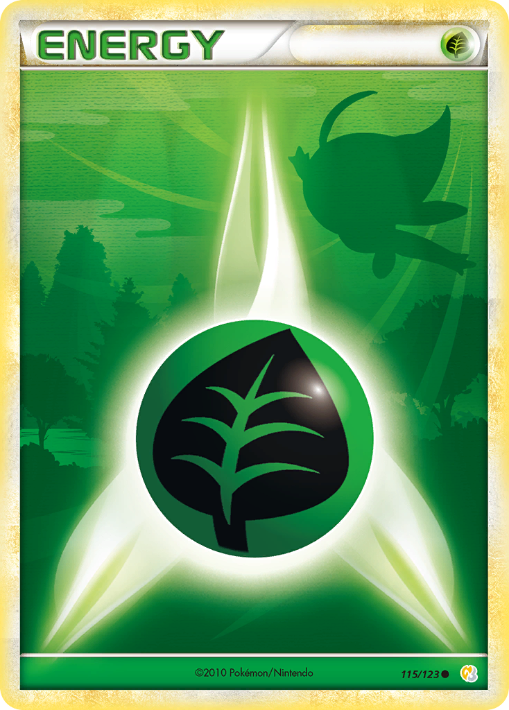 Grass Energy (115/123) [HeartGold & SoulSilver: Base Set] - Destination Retro