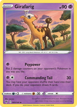 Girafarig (65) [Sword & Shield: Vivid Voltage] - Destination Retro
