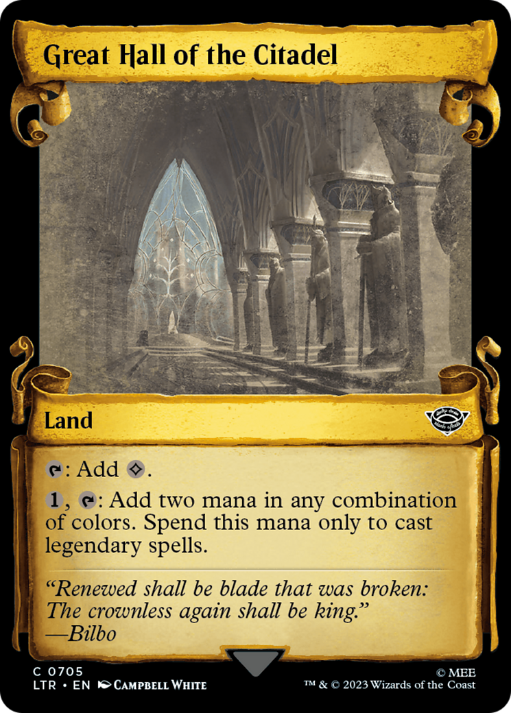 Great Hall of the Citadel [The Lord of the Rings: Tales of Middle-Earth Showcase Scrolls] - Destination Retro
