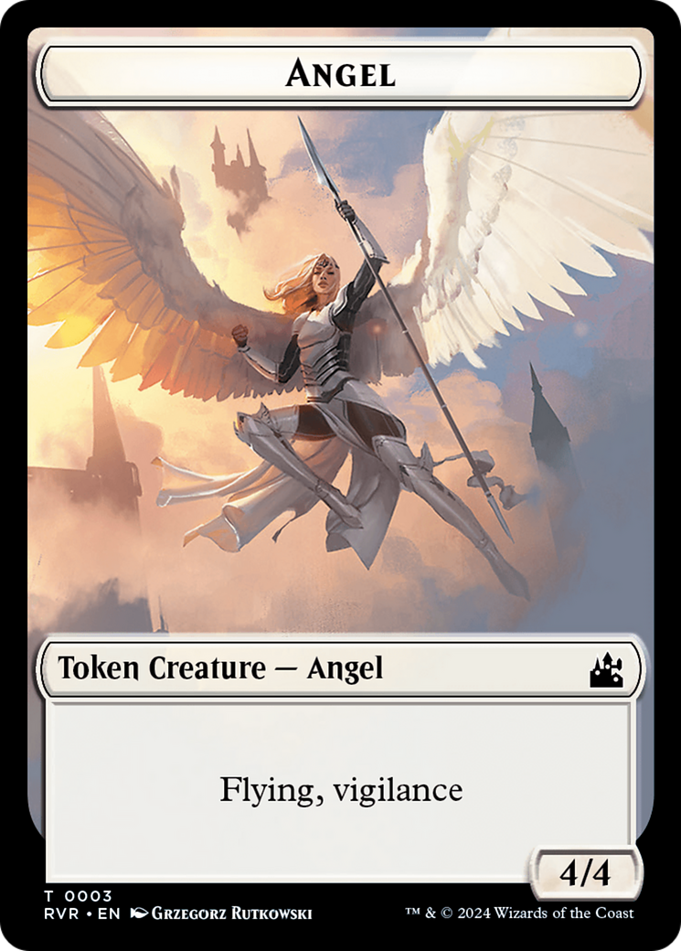 Bird // Angel (0003) Double-Sided Token [Ravnica Remastered Tokens] - Destination Retro