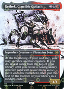 Kethek, Crucible Goliath (Borderless Ichor Step-and-Compleat Foil) [Phyrexia: All Will Be One] - Destination Retro
