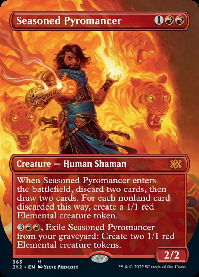 Seasoned Pyromancer (Borderless Alternate Art) [Double Masters 2022] - Destination Retro