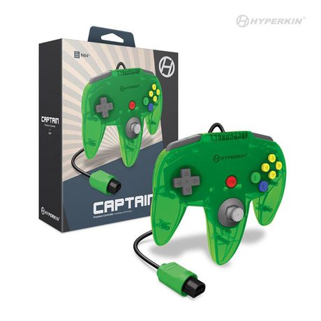 Lime Green Nintendo 64 "Captain" Premium Controller [Hyperkin] - Destination Retro