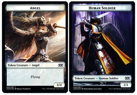 Angel // Human Soldier Double-sided Token [Double Masters Tokens] - Destination Retro