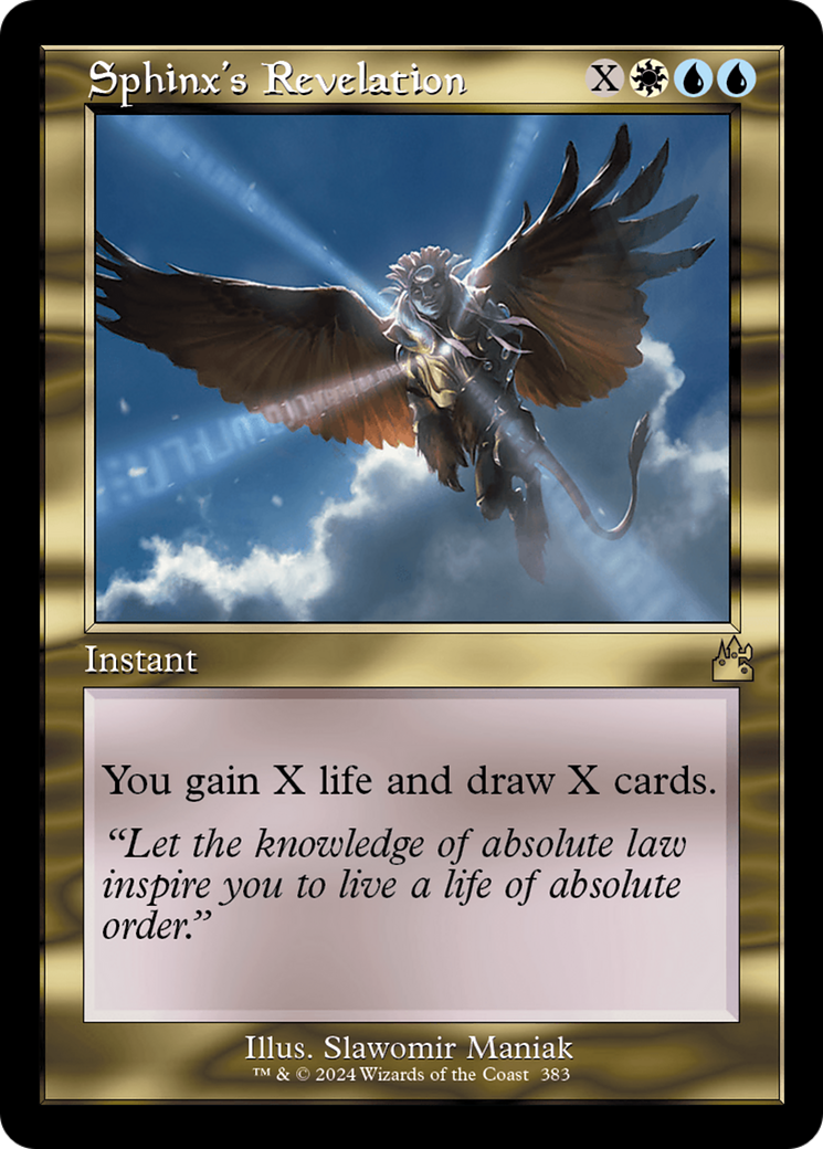 Sphinx's Revelation (Retro Frame) [Ravnica Remastered] - Destination Retro