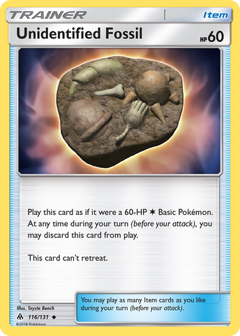 Unidentified Fossil (116/131) [Sun & Moon: Forbidden Light] - Destination Retro