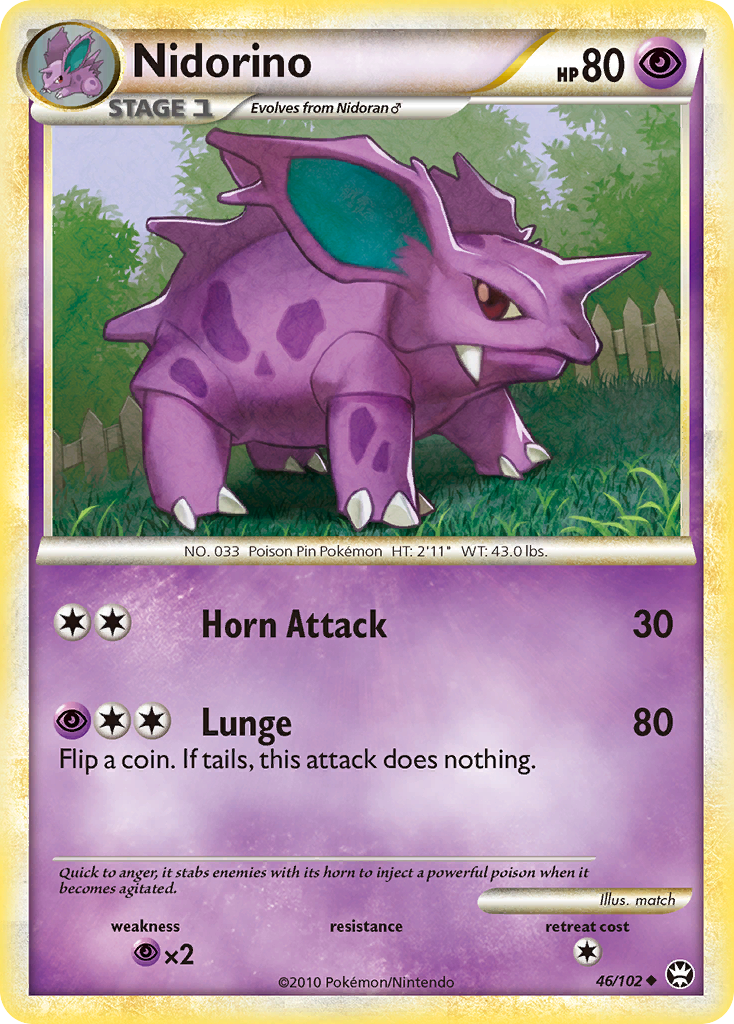 Nidorino (46/102) [HeartGold & SoulSilver: Triumphant] - Destination Retro