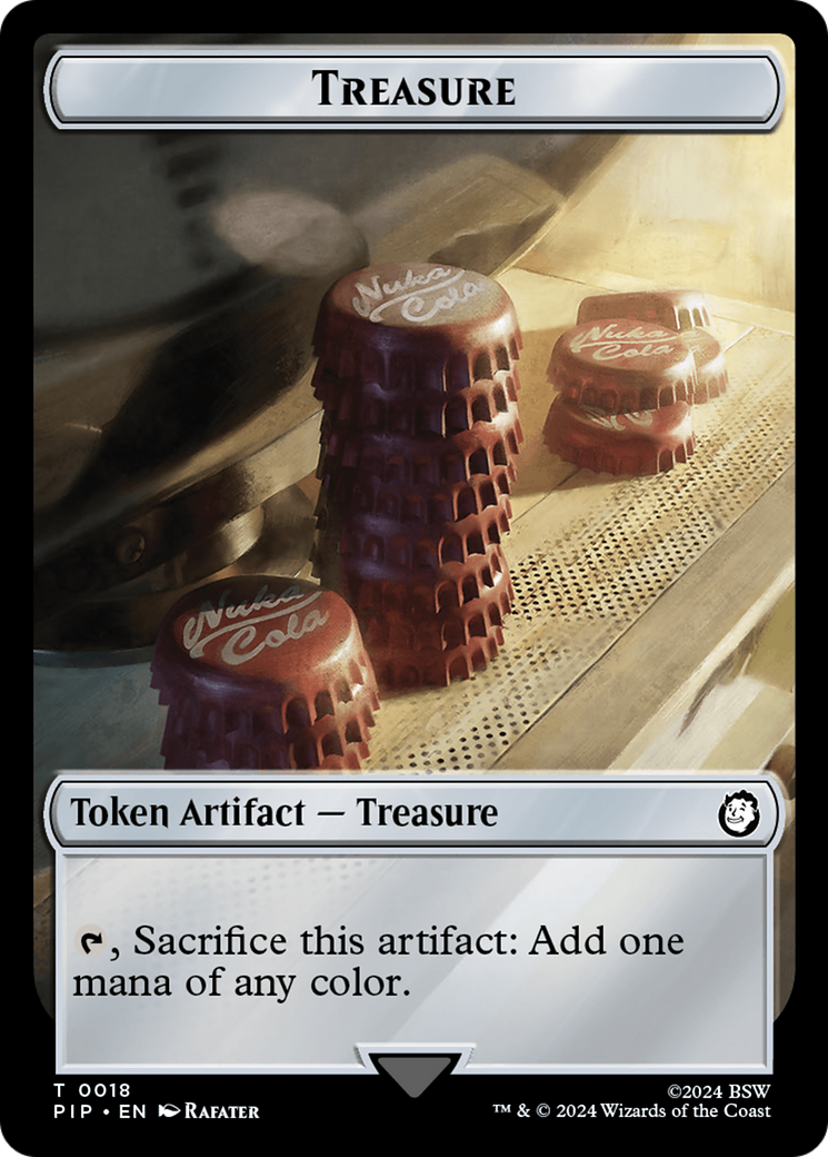 Treasure (0018) // Thopter Double-Sided Token [Fallout Tokens] - Destination Retro