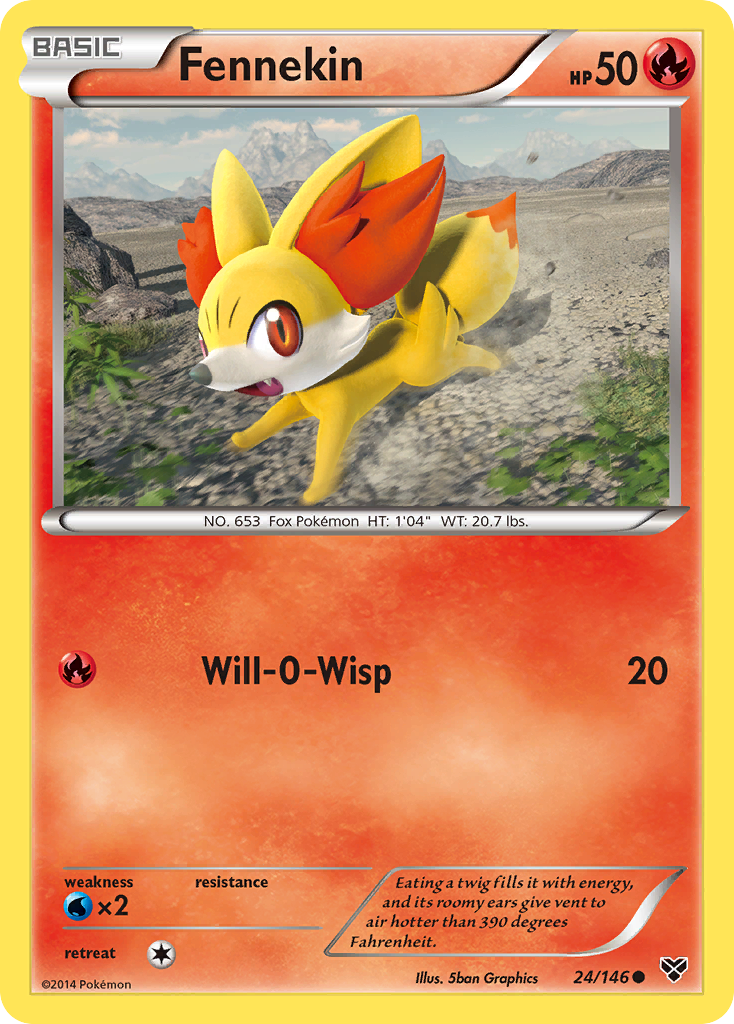 Fennekin (24/146) [XY: Base Set] - Destination Retro