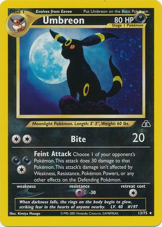 Umbreon (13/75) [Neo Discovery Unlimited] - Destination Retro