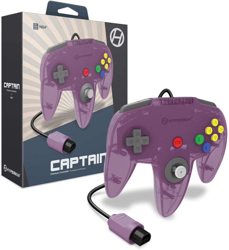 Amethyst Purple Nintendo 64 "Captain" Premium Controller [Hyperkin] - Destination Retro