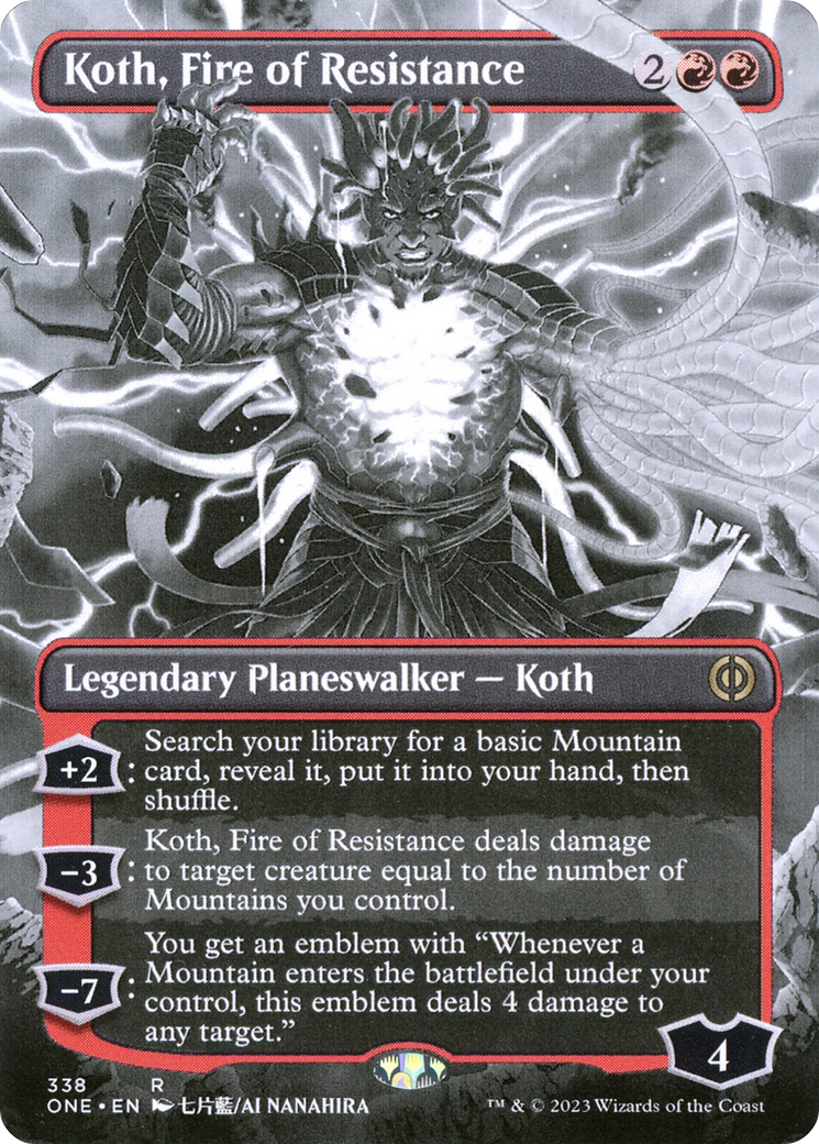 Koth, Fire of Resistance (Borderless Manga) [Phyrexia: All Will Be One] - Destination Retro