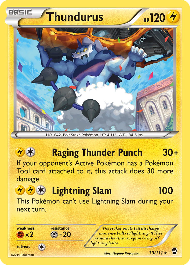 Thundurus (33/111) [XY: Furious Fists] - Destination Retro