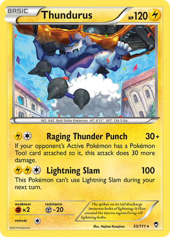 Thundurus (33/111) [XY: Furious Fists] - Destination Retro