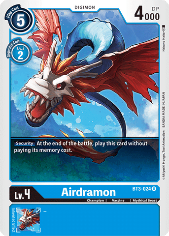 Airdramon [BT3-024] [Release Special Booster Ver.1.5] - Destination Retro
