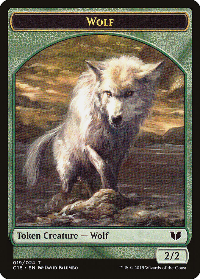 Wolf // Zombie Double-Sided Token [Commander 2015 Tokens] - Destination Retro