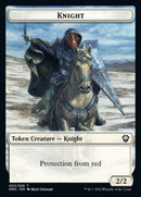 Zombie Knight // Knight Double-sided Token [Dominaria United Commander Tokens] - Destination Retro