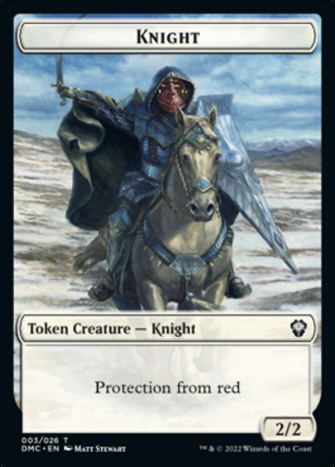 Zombie Knight // Knight Double-sided Token [Dominaria United Commander Tokens] - Destination Retro
