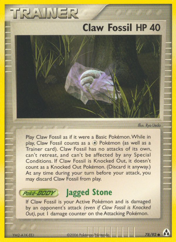 Claw Fossil (78/92) [EX: Legend Maker] - Destination Retro