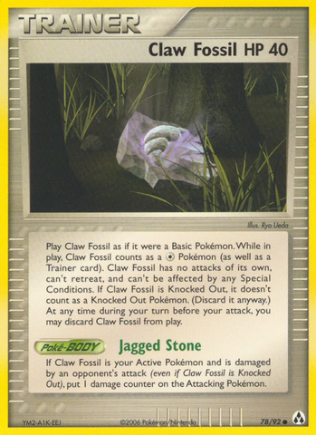 Claw Fossil (78/92) [EX: Legend Maker] - Destination Retro