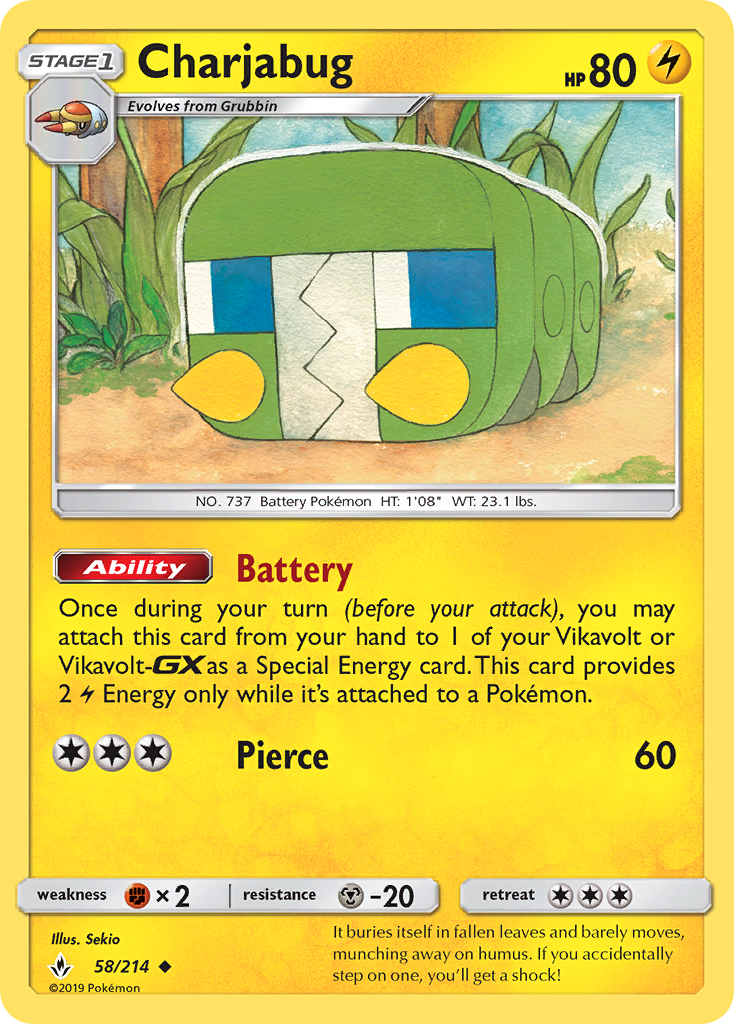 Charjabug (58/214) [Sun & Moon: Unbroken Bonds] - Destination Retro