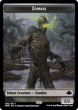 Zombie // Marit Lage Double-Sided Token [Dominaria Remastered Tokens] - Destination Retro