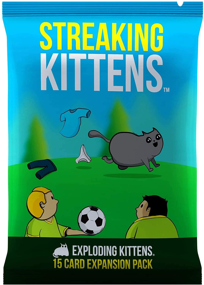 Streaking Kittens Expansion Set - A Russian Roulette Card Game, Easy Family-Friendly Party Games - Card Games for Adults, Teens & Kids - 15 Card Add-on - Destination Retro