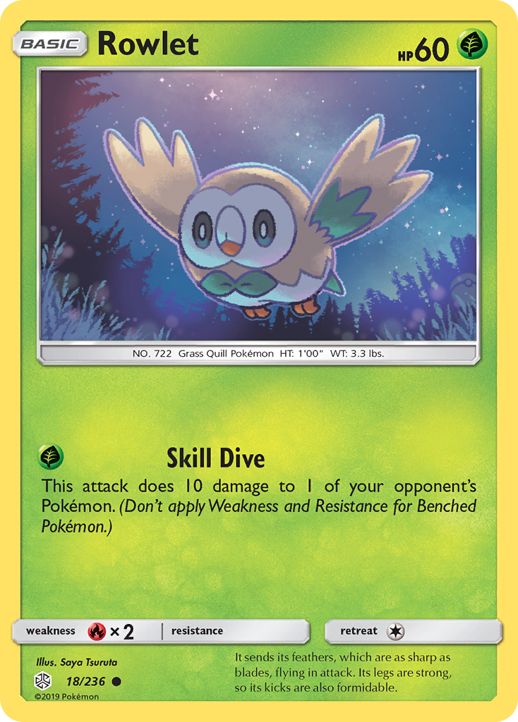 Rowlet (18/236) [Sun & Moon: Cosmic Eclipse] - Destination Retro