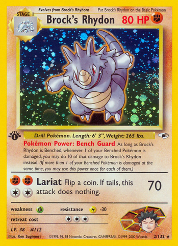 Brock's Rhydon (2/132) [Gym Heroes 1st Edition] - Destination Retro