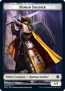 Zombie // Human Soldier Double-Sided Token [Game Night: Free-for-All Tokens] - Destination Retro