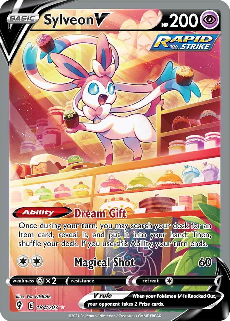 Sylveon V (184/203) [Sword & Shield: Evolving Skies] - Destination Retro