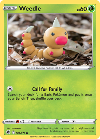 Weedle (2/073) [Sword & Shield: Champion's Path] - Destination Retro