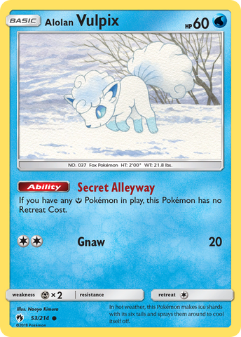 Alolan Vulpix (53/214) [Sun & Moon: Lost Thunder] - Destination Retro