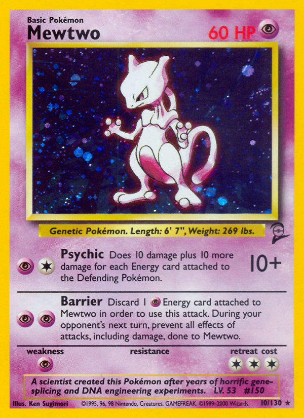 Mewtwo (10/130) [Base Set 2] - Destination Retro