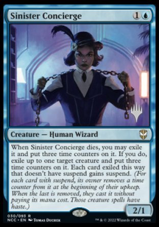 Sinister Concierge (Promo Pack) [Streets of New Capenna Commander Promos] - Destination Retro