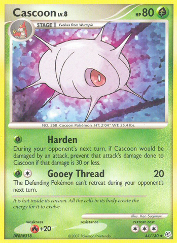 Cascoon (44/130) [Diamond & Pearl: Base Set] - Destination Retro