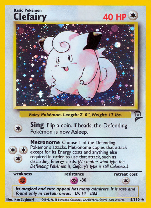 Clefairy (6/130) [Base Set 2] - Destination Retro