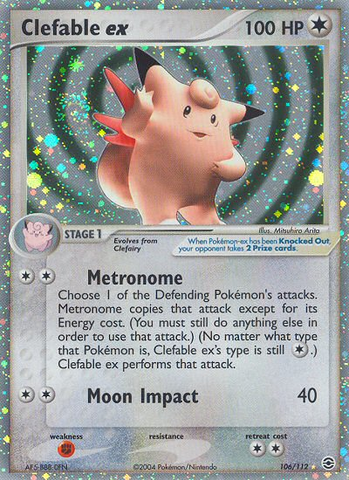 Clefable ex (106/112) [EX: FireRed & LeafGreen] - Destination Retro