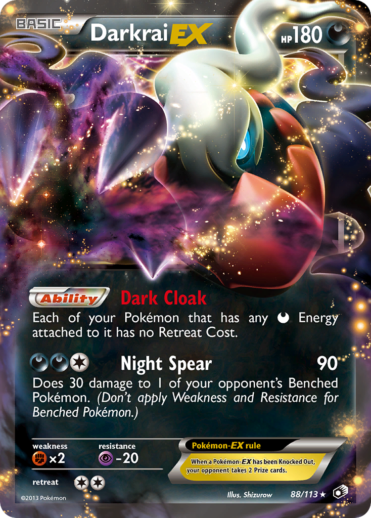 Darkrai EX (88/113) [Black & White: Legendary Treasures] - Destination Retro