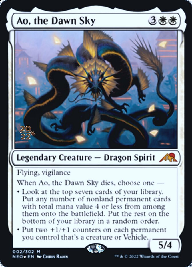 Ao, the Dawn Sky [Kamigawa: Neon Dynasty Prerelease Promos] - Destination Retro